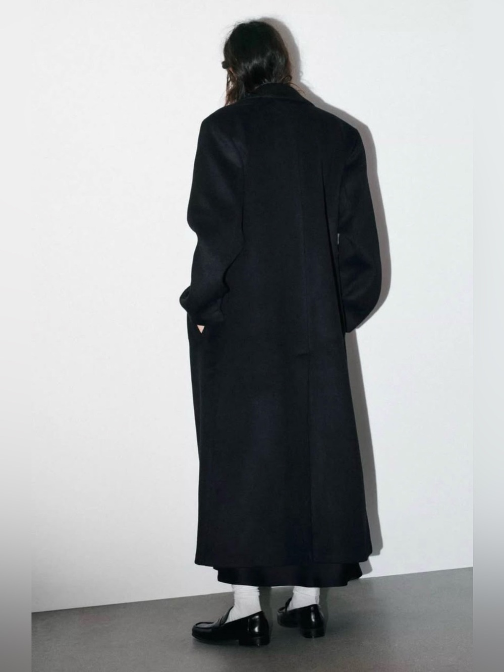 ZARA EXTRA LONG WOOL BLEND COAT, size M - Picture 5 of 9